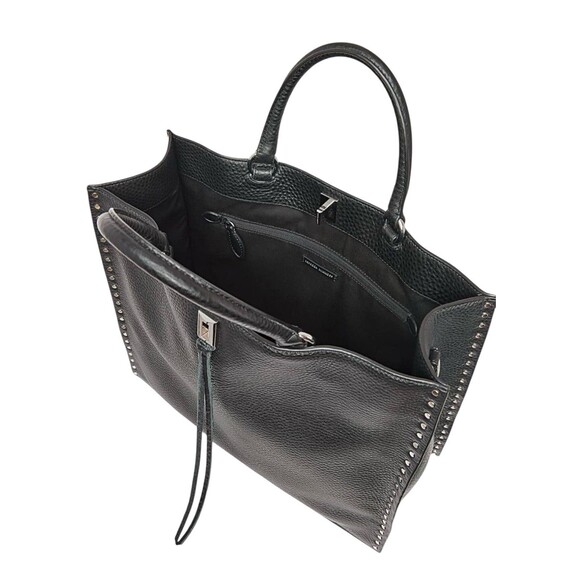 Rebecca Minkoff Women's Darren Tote Bag Black Turn Lock Closure NWT - Picture 4 of 12